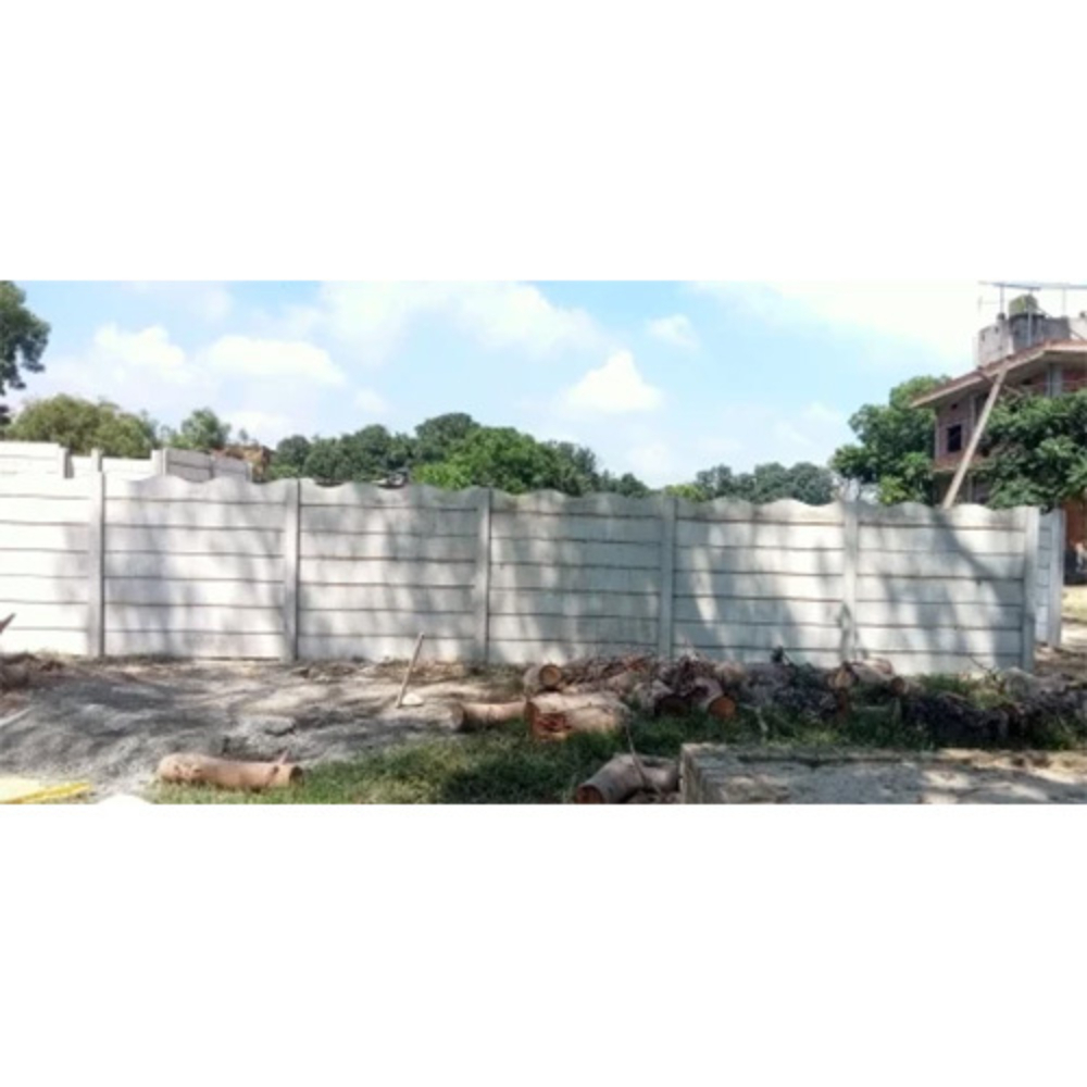 Precast Boundary Wall - Color: Grey (Custom Finish Available)