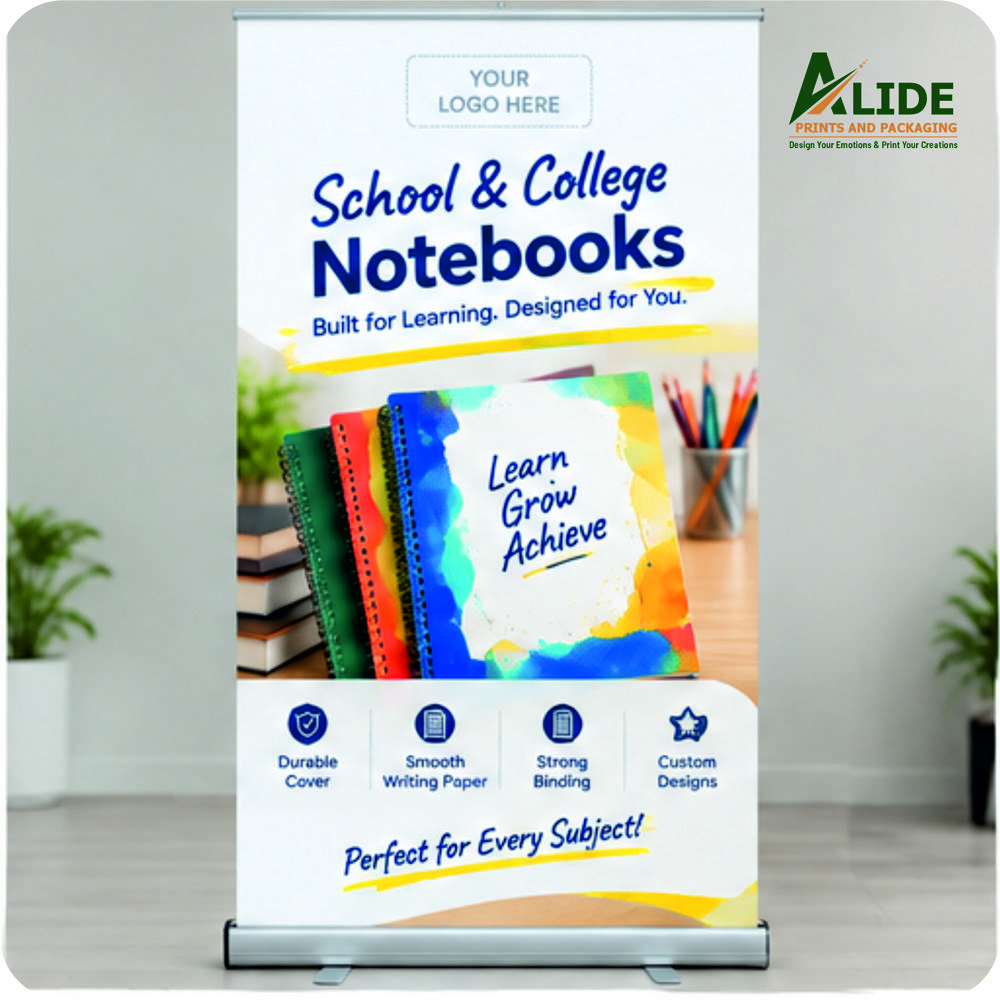 Rollup Standee - Color: Black & Stell