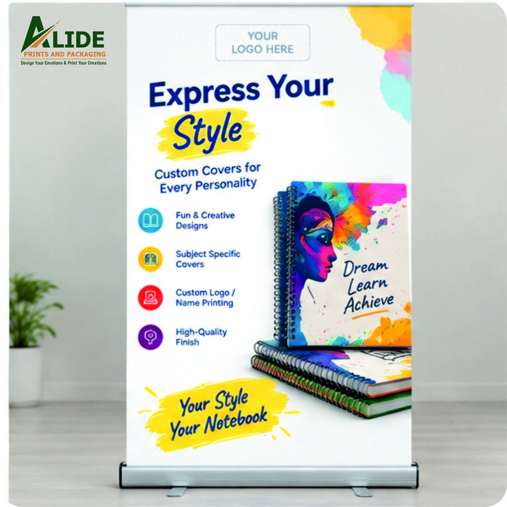 Rollup Standee - Color: Black & Stell