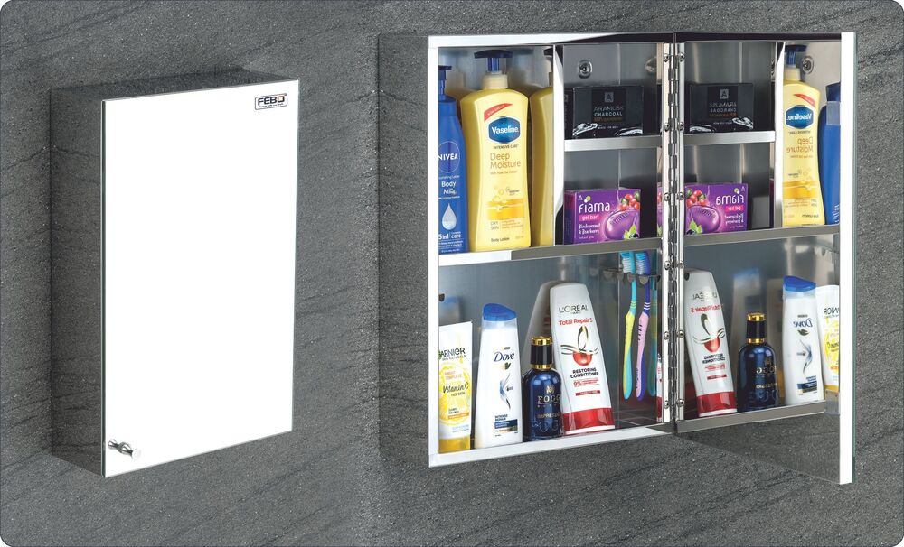 SS Single Door Mirror Cabinet