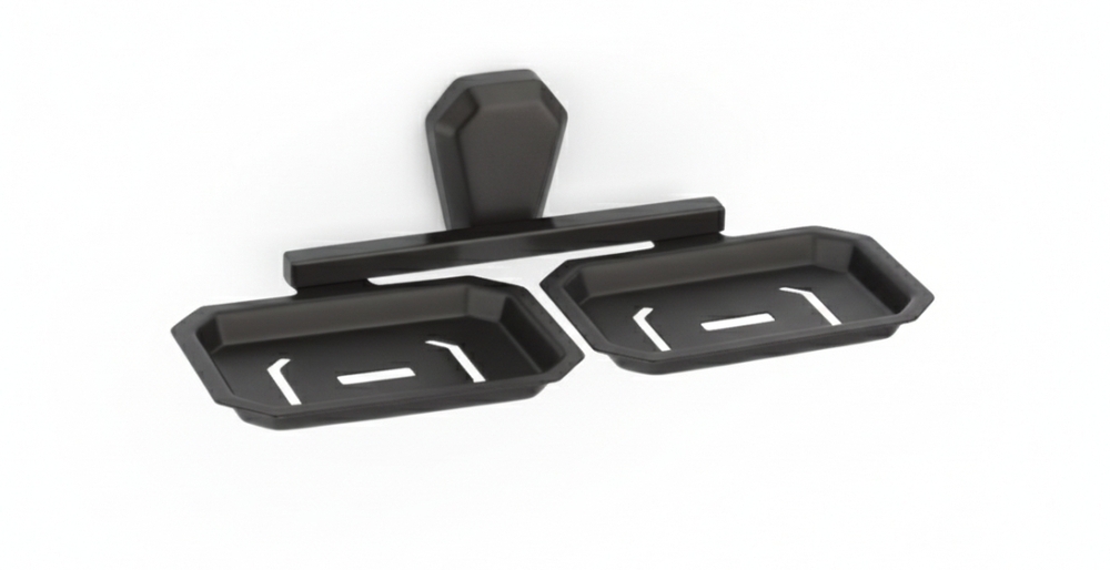 Apex Double Soapdish Black
