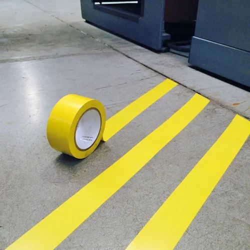 Floor Marking Tapes - Multicolor Adhesive Warning Strips | Single-sided Use, Ideal For Industrial Spaces