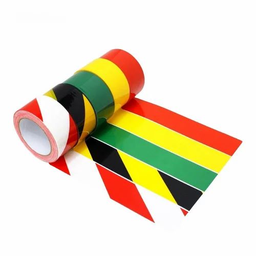 Floor Marking Tapes - Multicolor Adhesive Warning Strips | Single-sided Use, Ideal For Industrial Spaces