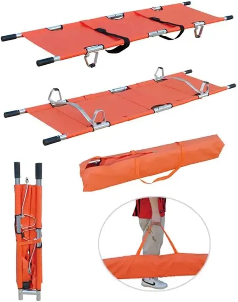 Two Fold Stretcher - Dimension (L*w*h): Approx. 210 Cm X 53 Cm X 13 Cm (Unfolded)
