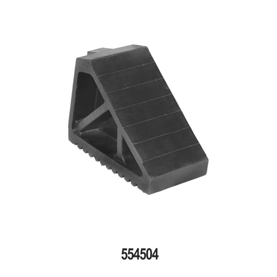 Rubber Wheel Chocks - Rubber Material, 240x160x180 Mm Size, Black Color | Ideal For Blocking Vehicles During Loading And Unloading