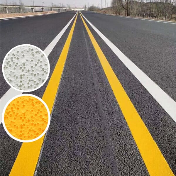 Thermoplastic Road Marking Paint - Acrylic Material, Roller Application, Yellow Color | High Abrasion & Weather Resistance For Safety
