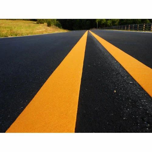 Thermoplastic Road Marking Paint - Acrylic Material, Roller Application, Yellow Color | High Abrasion & Weather Resistance For Safety