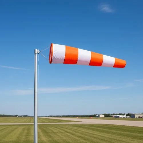 Commercial Wind Sock - Color: Orange And White