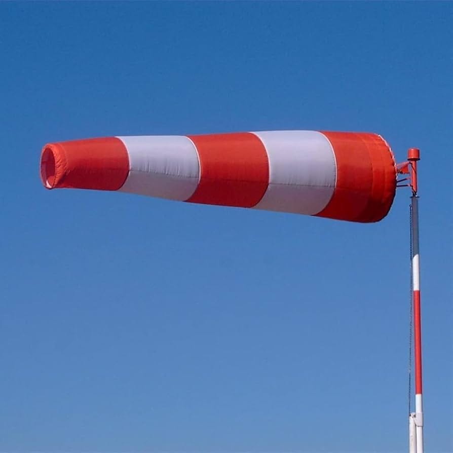 Commercial Wind Sock - Color: Orange And White