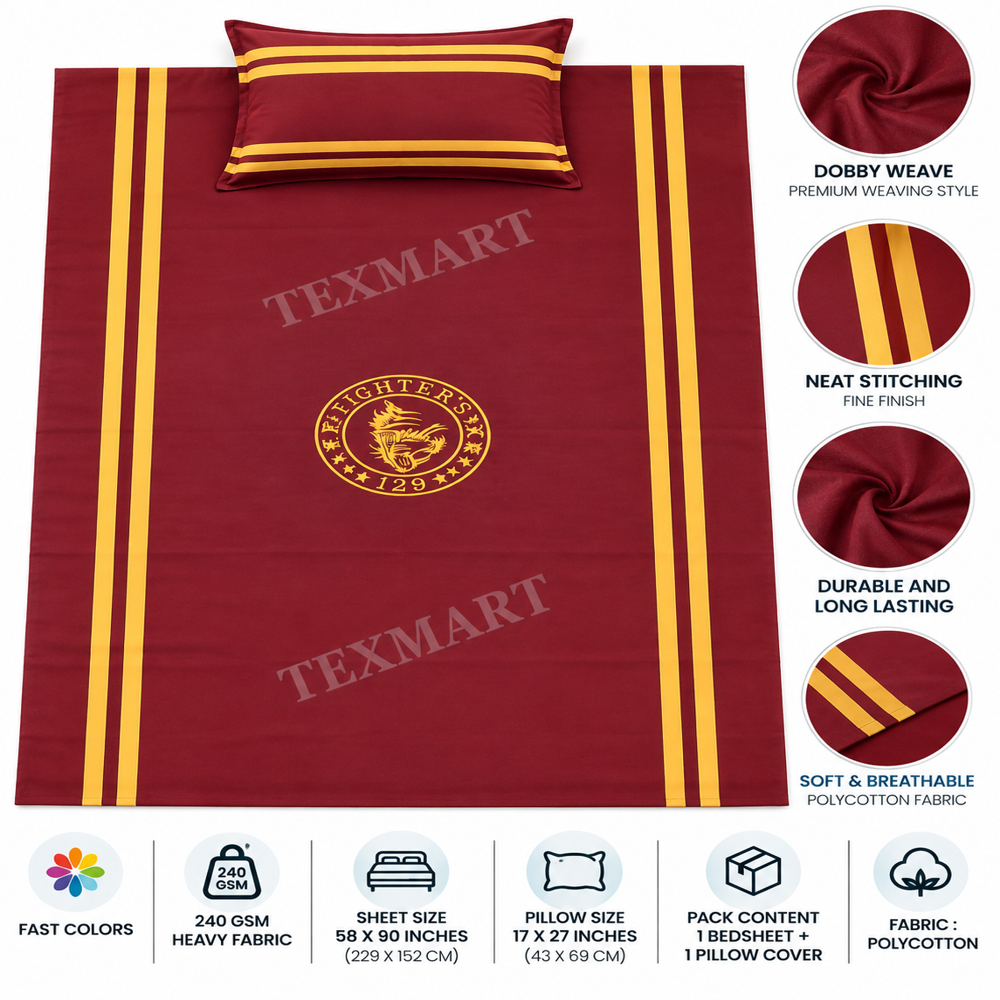 Customized Army Regimental Bedsheet