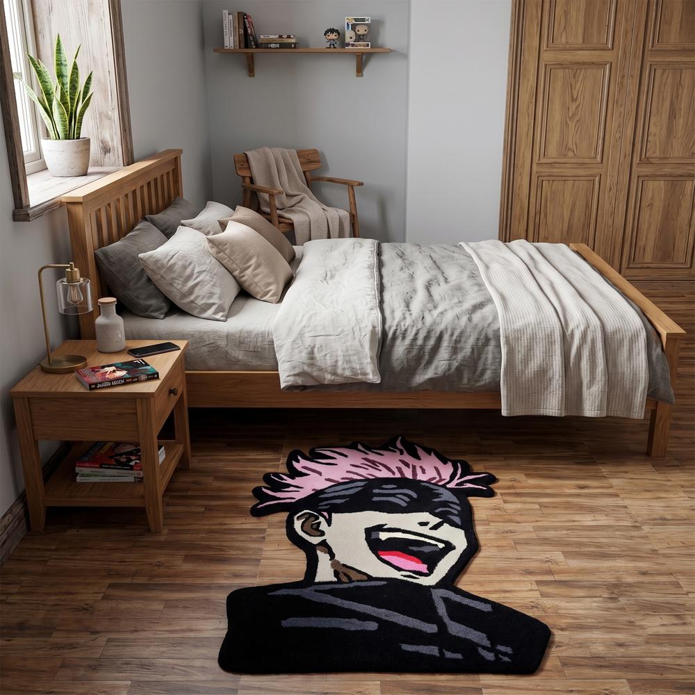 Anime Cartoon Tufted Wool Rug Handmade Custom Area Rug for Living Room Bedroom