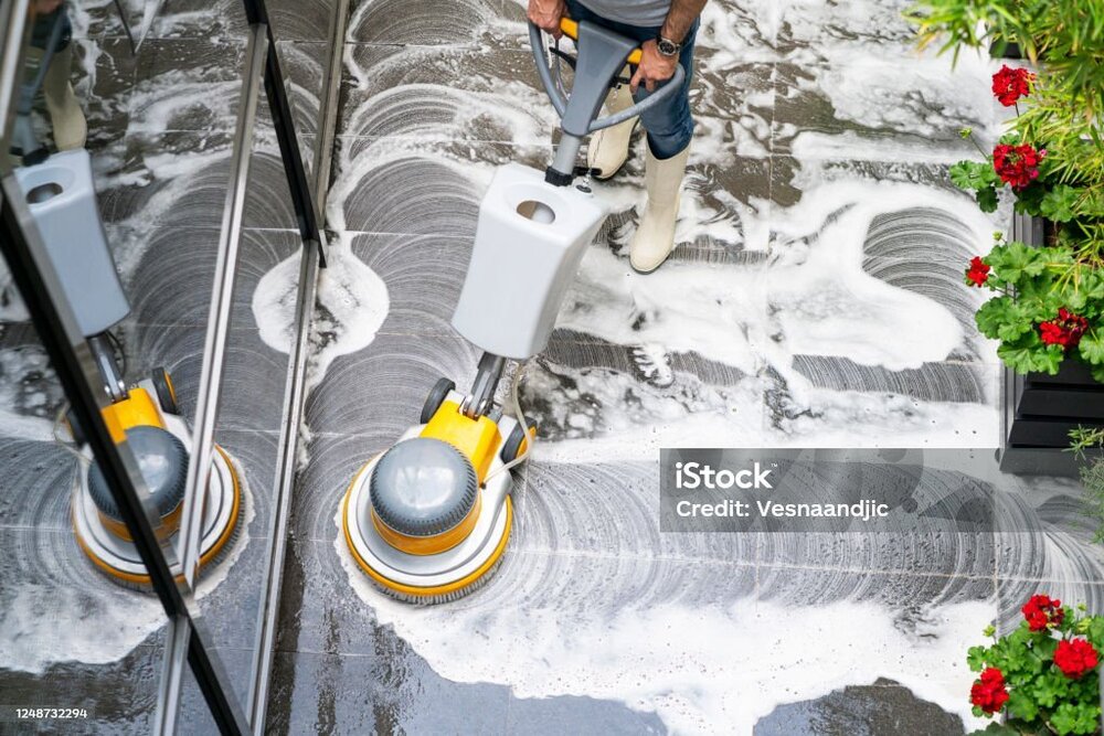 Floor Polisher Machine - Color: Red
