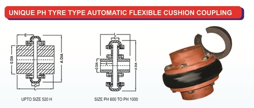 Unique Ph Series Tyre Couplings - Application: Power Transmission In Industrial Machinery