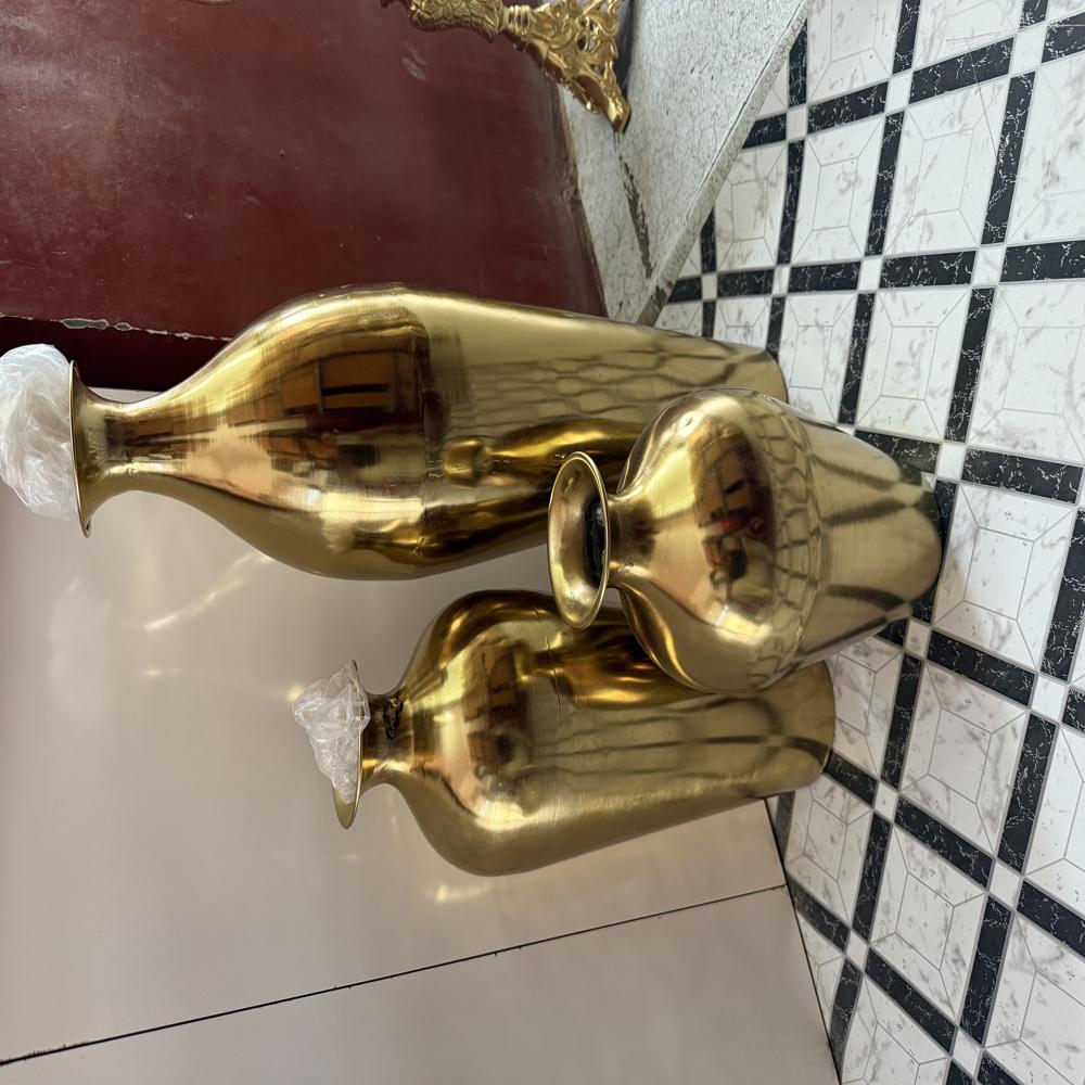 metal gold planter