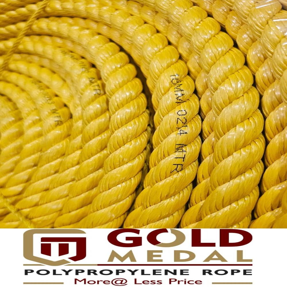 Gold Medal Polypropylene Semi Virgin Ropes - Color: Yellow Green