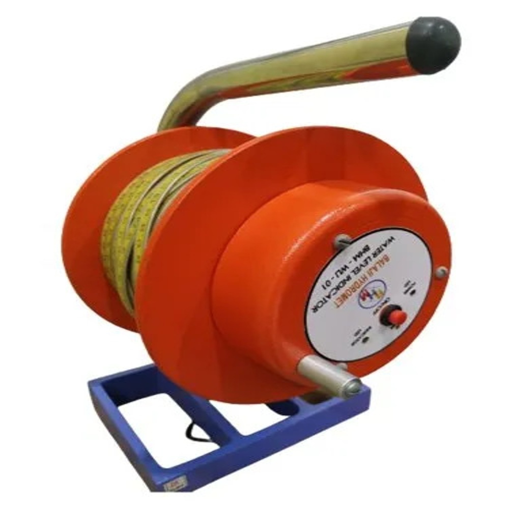 Sounder Water Level Indicator - Aluminium Wheel, 6x6x10 Inch, 0-300m Depth | Corrosion Resistant, Led Display, Audible Alarm, Battery Operated