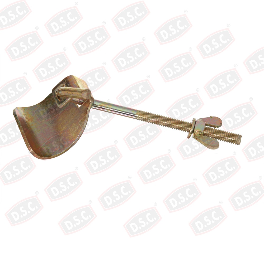 Ladder Clamp - Mild Steel, Galvanized Finish, Metallic | Hook-and-clamp With Manual Lock, High Tensile Strength, Anti-slip