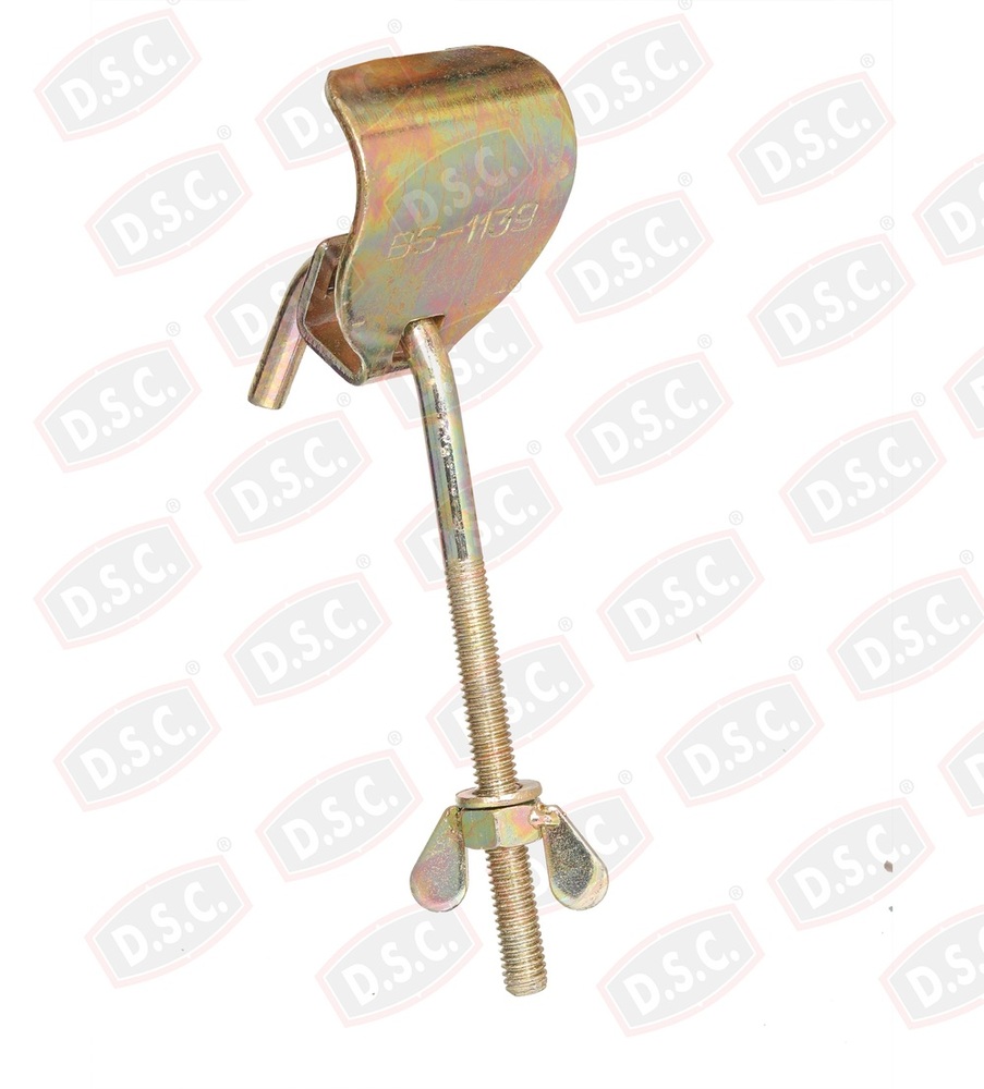 Ladder Clamp - Mild Steel, Galvanized Finish, Metallic | Hook-and-clamp With Manual Lock, High Tensile Strength, Anti-slip