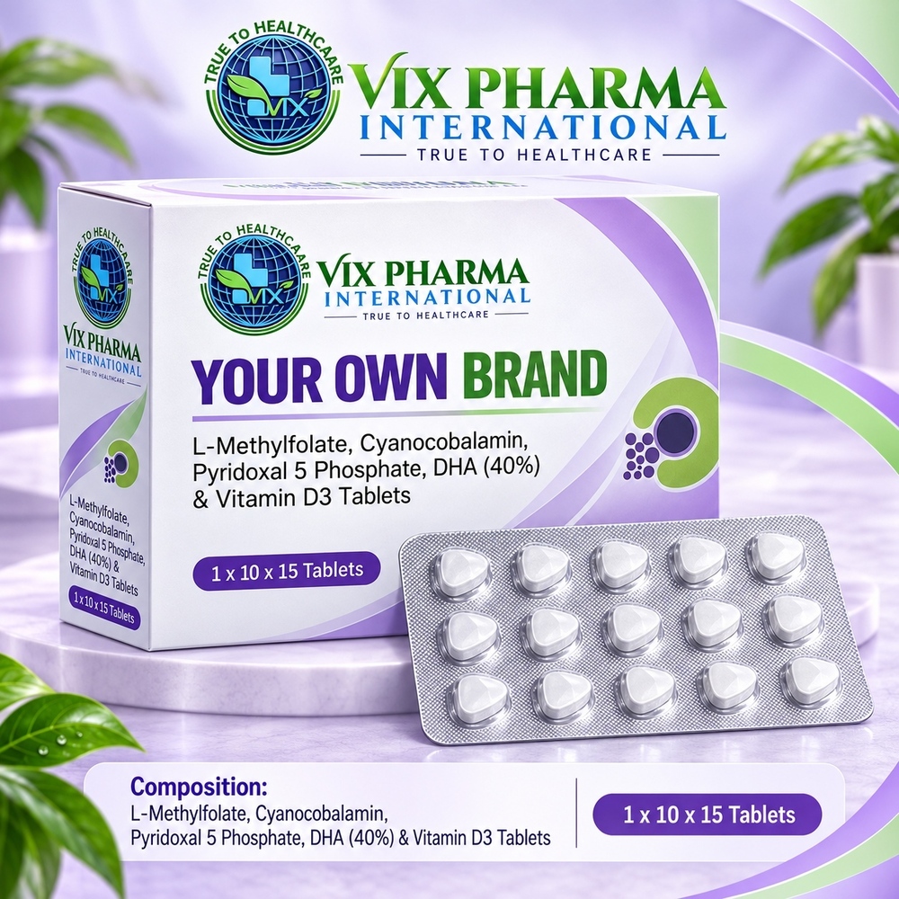L Methylfolate Cyanocobalamin Pyridoxal DHA And Vitamin D3 Tablets