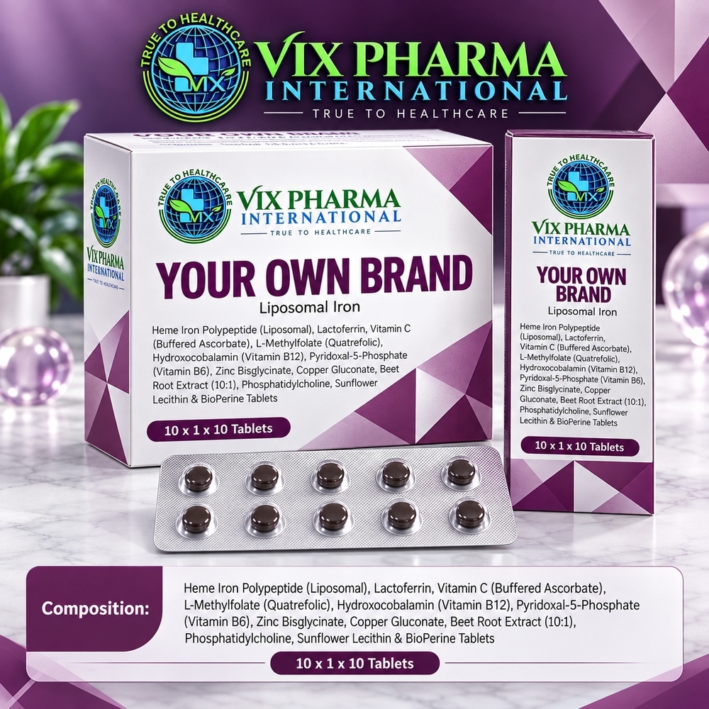Heme Iron Polypeptide Lactoferrin Vitamin C L Methylfolate Bioperine Tablets