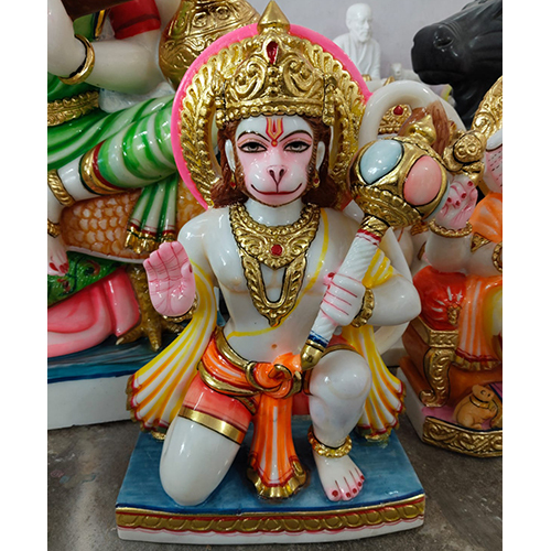 Marble Hanuman Ji - Size: 1 Ft