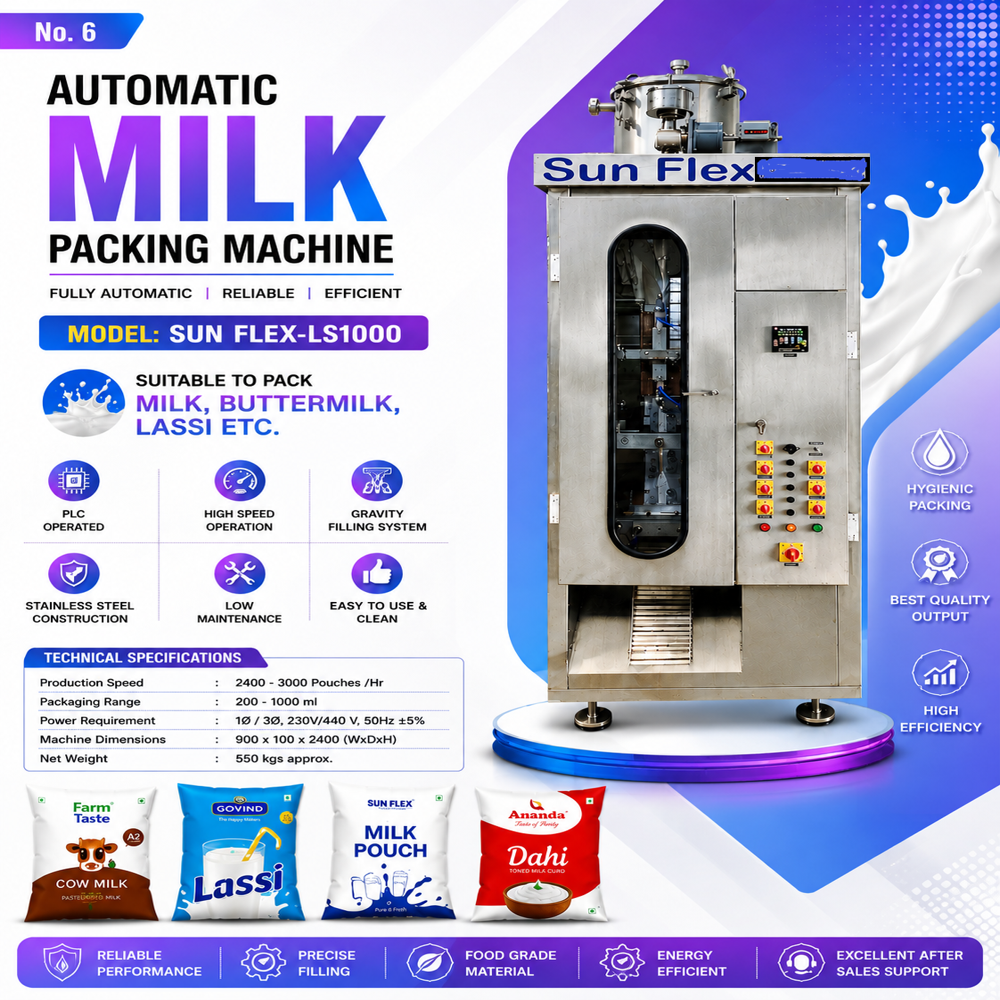 Milk Packing Machine - Capacity: 2400 Pcs/Hr