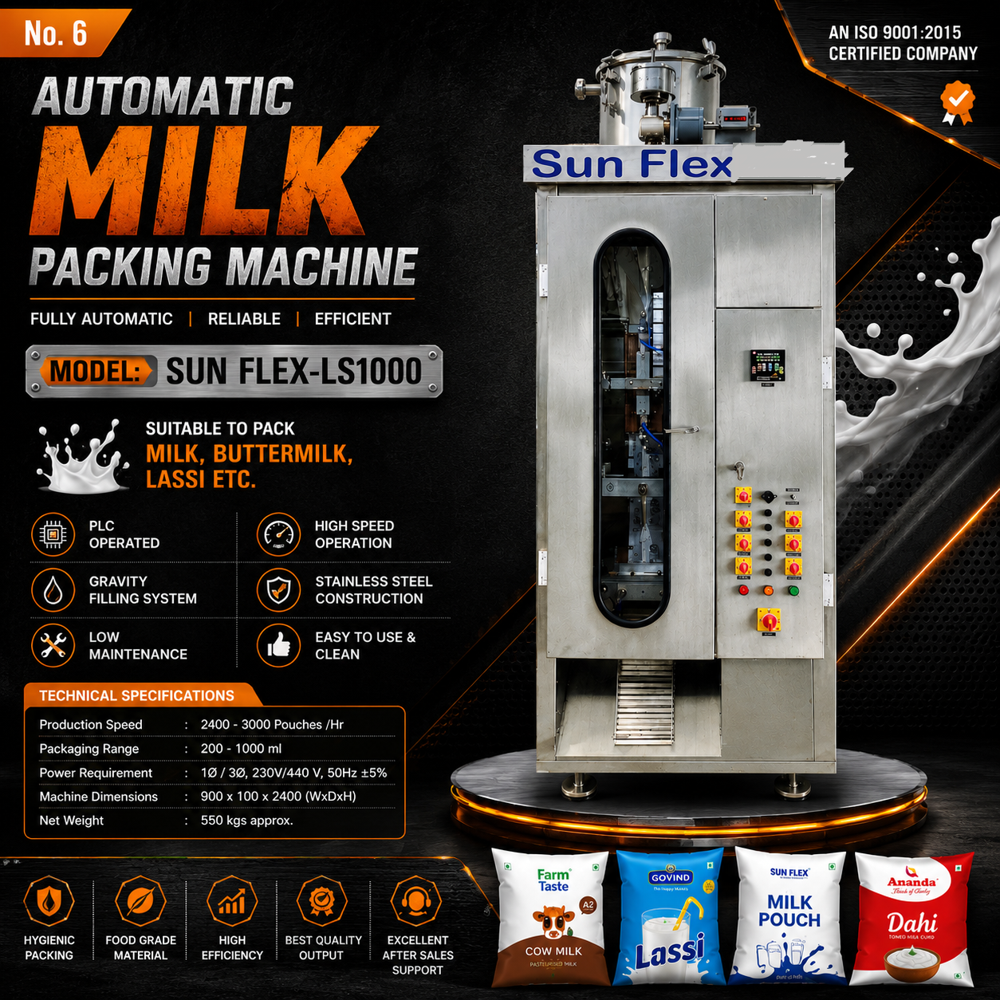 Milk Packing Machine - Capacity: 2400 Pcs/hr