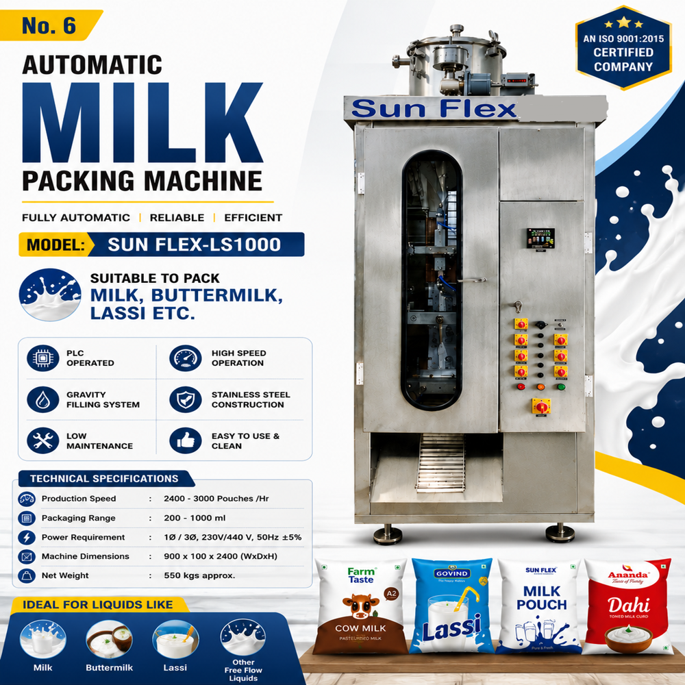 Milk Packing Machine - Capacity: 2400 Pcs/hr