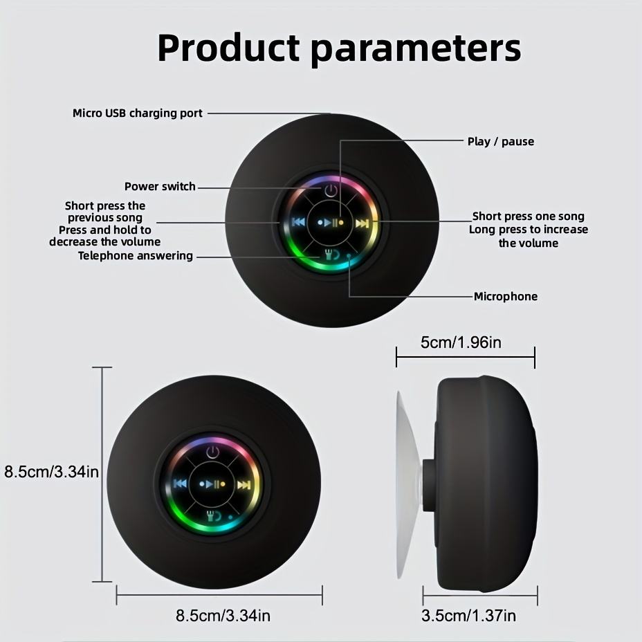 Waterproof Bluetooth Shower Speaker