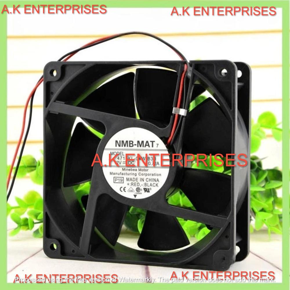 NMB-MAT 4715KL-05W-B30 12V DC 0.72A 12038mm Ball Bearing Industrial Axial Cooling Fan