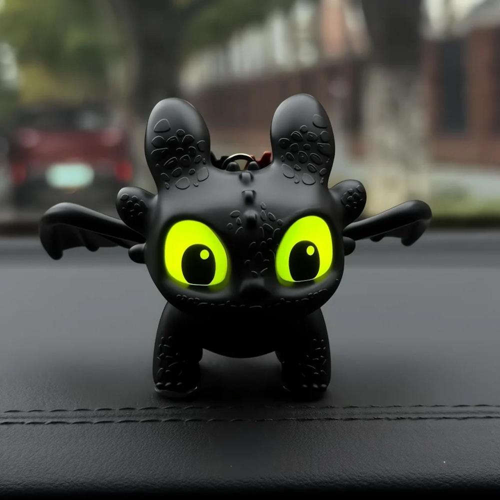 Dragon Character Keychain With Glowing Eyes
