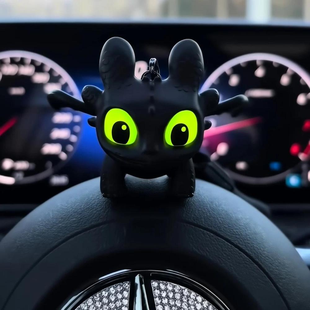 Dragon Character Keychain With Glowing Eyes