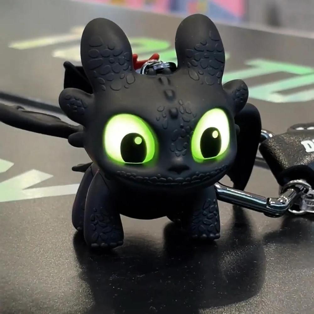 Dragon Character Keychain With Glowing Eyes