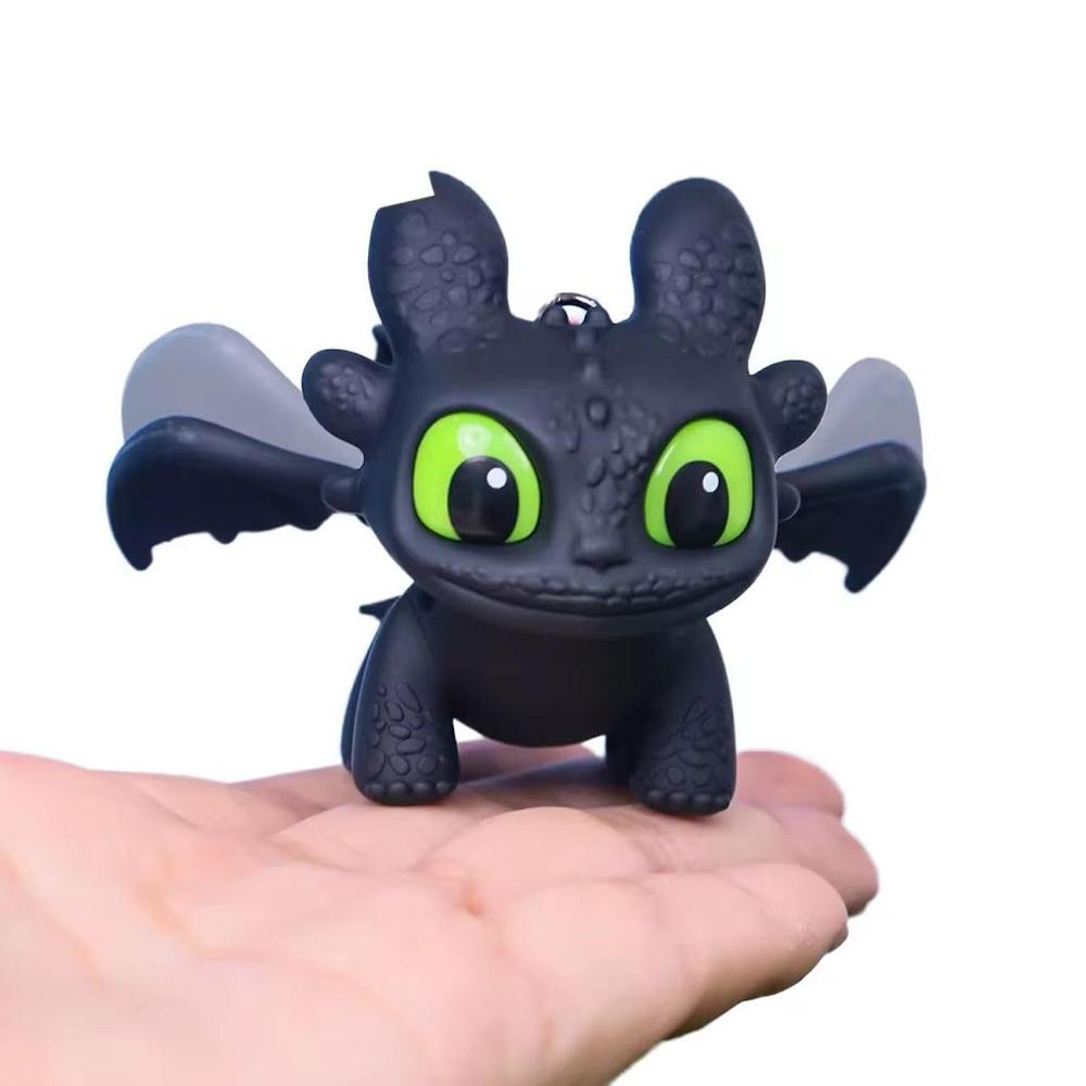 Dragon Character Keychain With Glowing Eyes