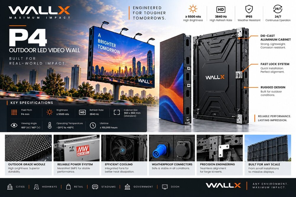 WallX P4 Outdoor LED Video Wall