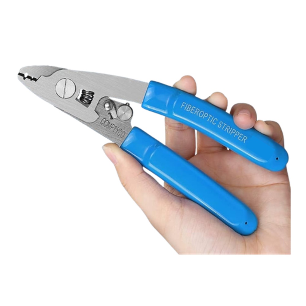 Fiber Optic Steel Stripper Tool - Color: Blue