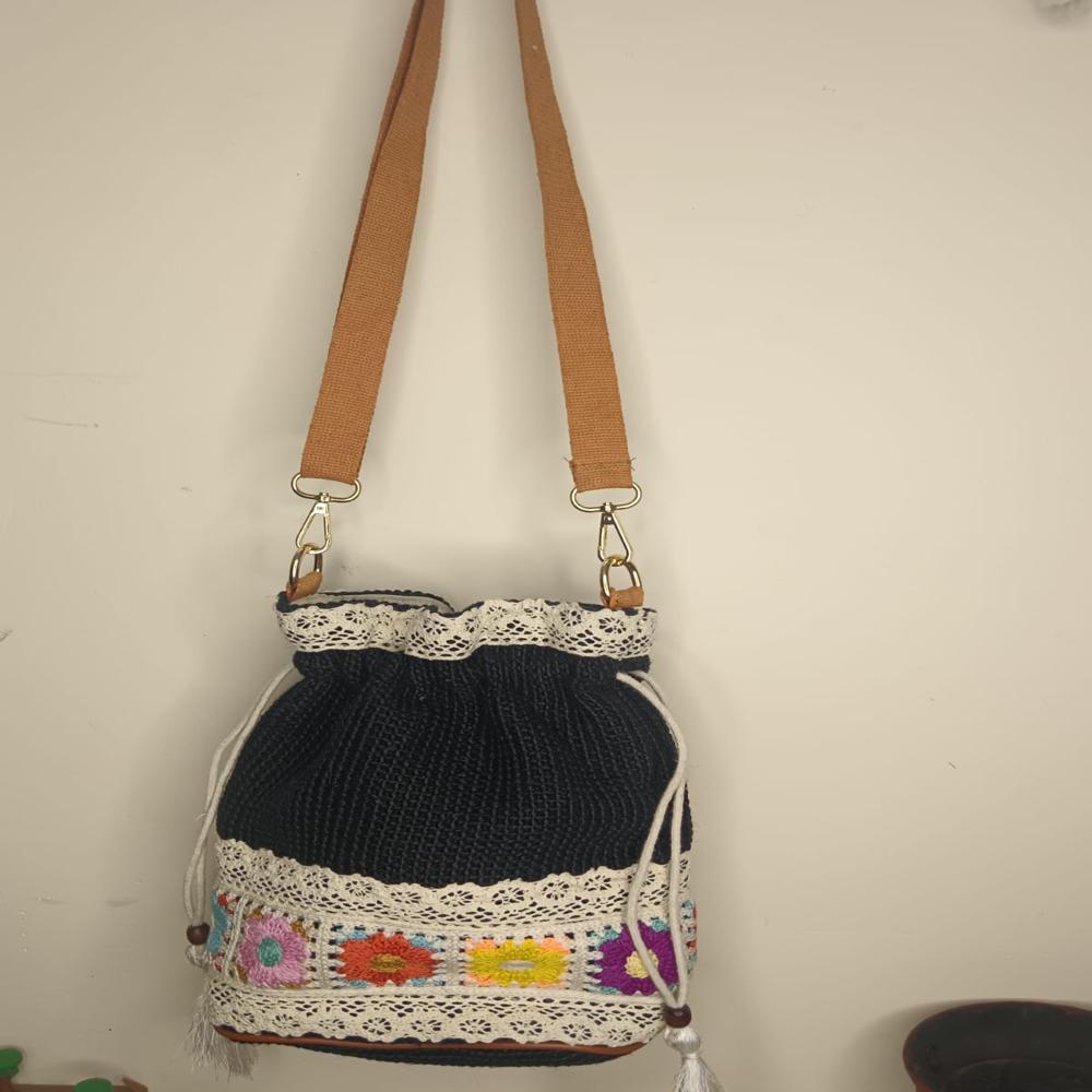 Jute Batua Bag - Color: Black