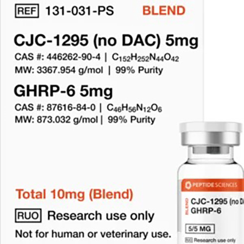 CJC-1295 (no DAC) 5mg, GHRP-6 5mg Peptide