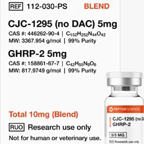 CJC-1295 (no DAC) 5mg, GHRP-2 5mg Peptide