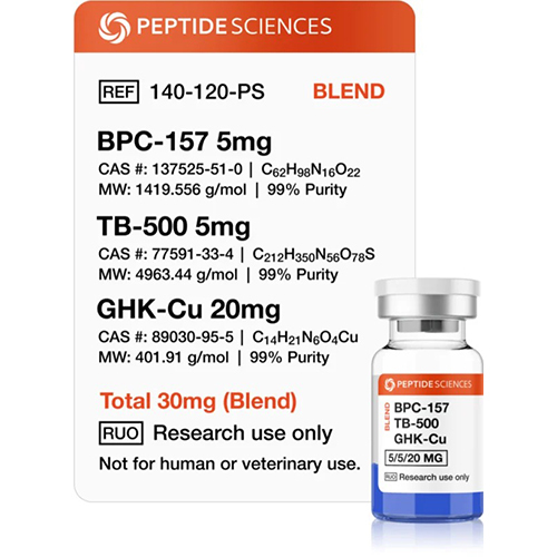 BPC-157 mg, TB-100 mg, CfHK-Cu 20 mg Peptide