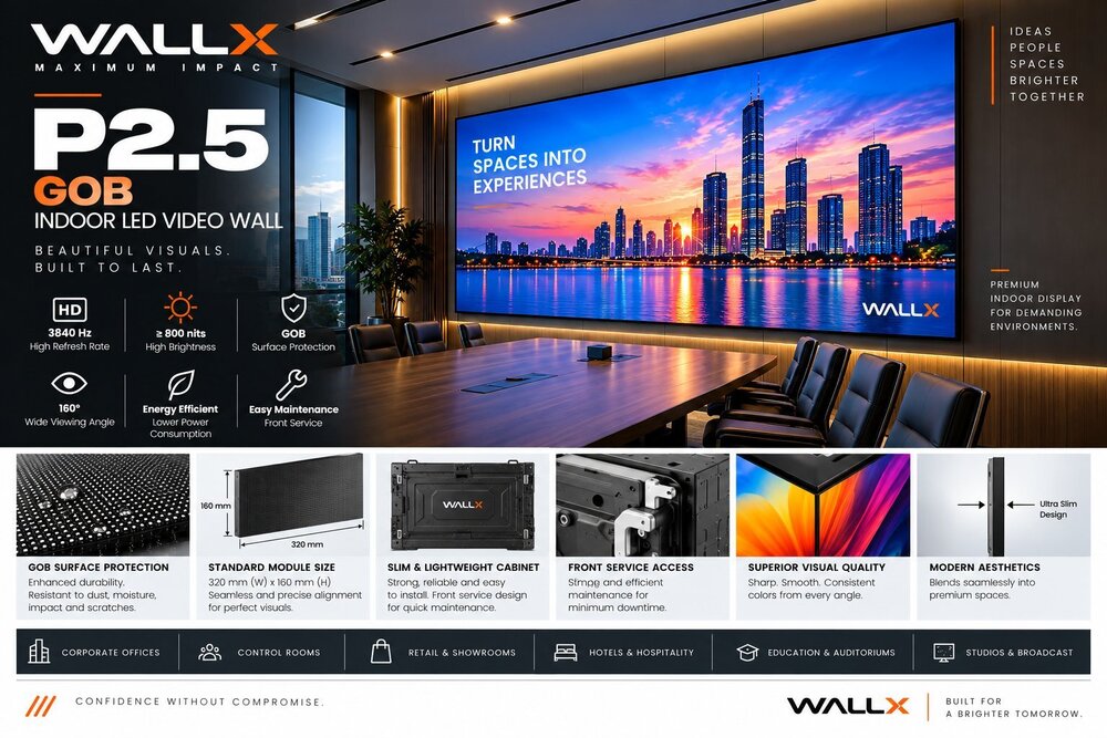 WallX P2.5 GOB Indoor LED Video Wall
