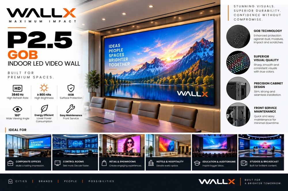 WallX P2.5 GOB Indoor LED Video Wall