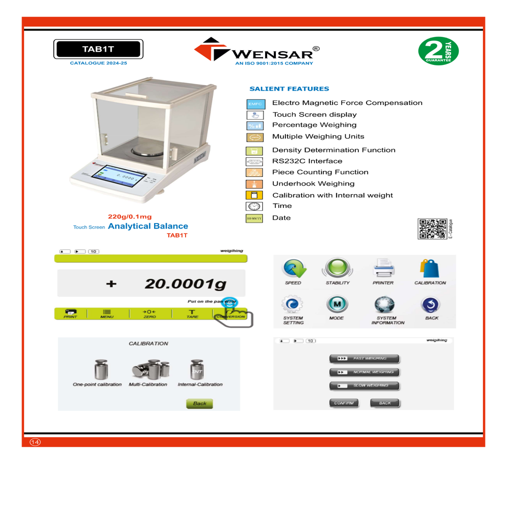 Analytical Balance TAB1T Wensar