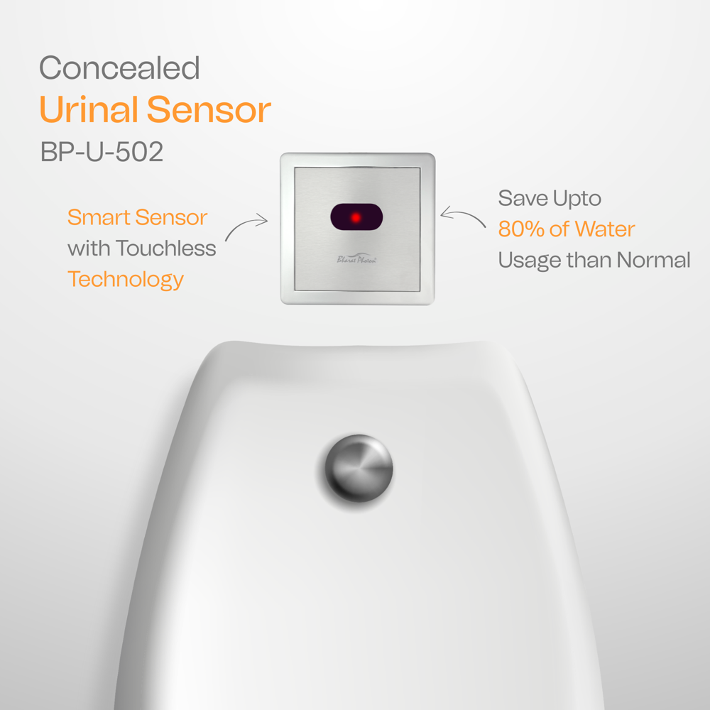 Automatic Concealed Urinal Sensor Bp-u502 (Dc) - Color: Silver