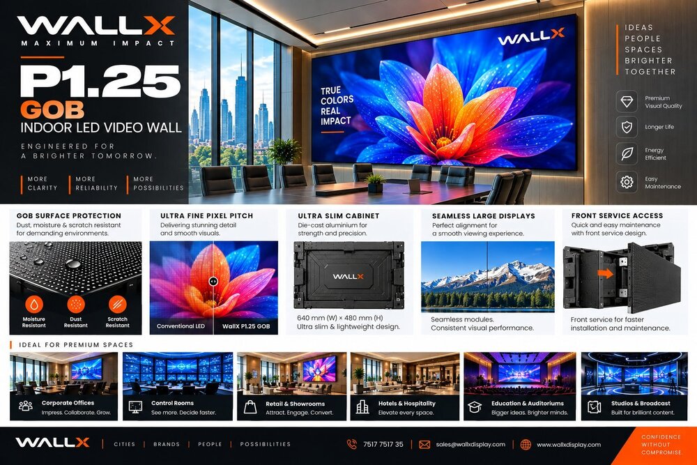 WallX P1.25 GOB Indoor LED Video Wall