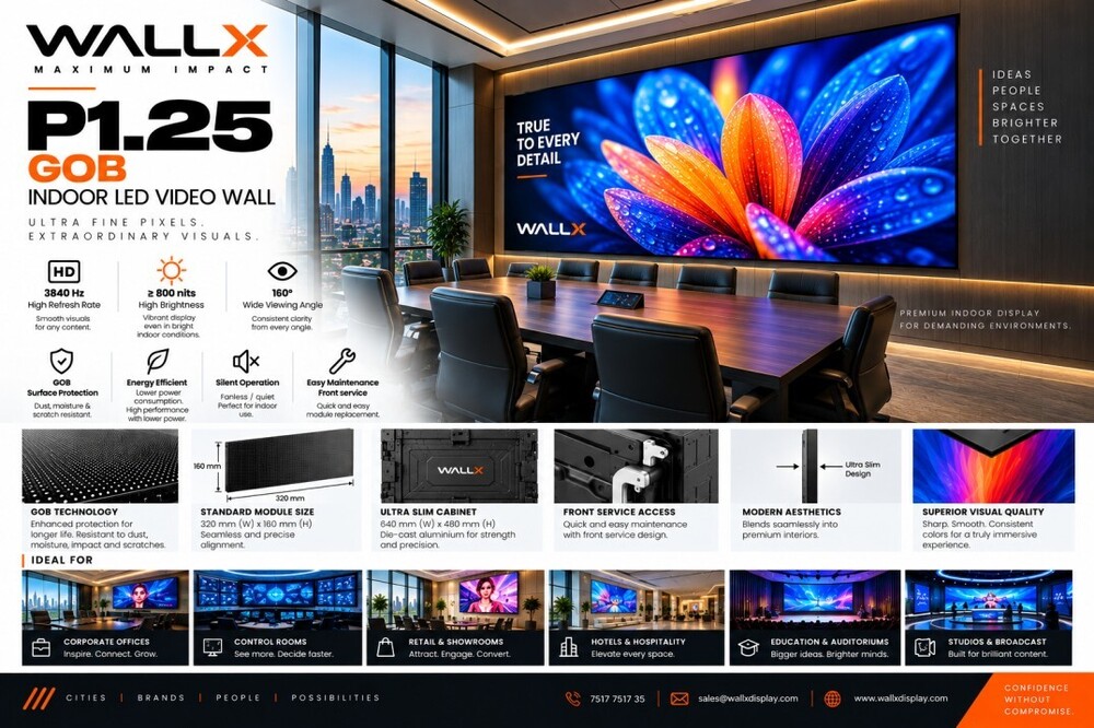 WallX P1.25 GOB Indoor LED Video Wall
