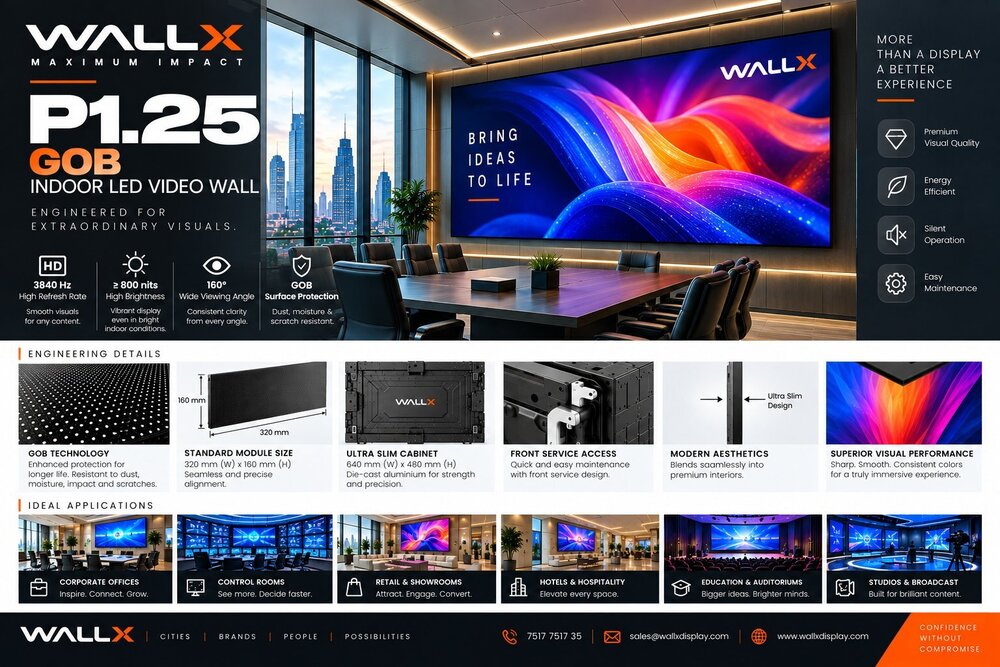 WallX P1.25 GOB Indoor LED Video Wall