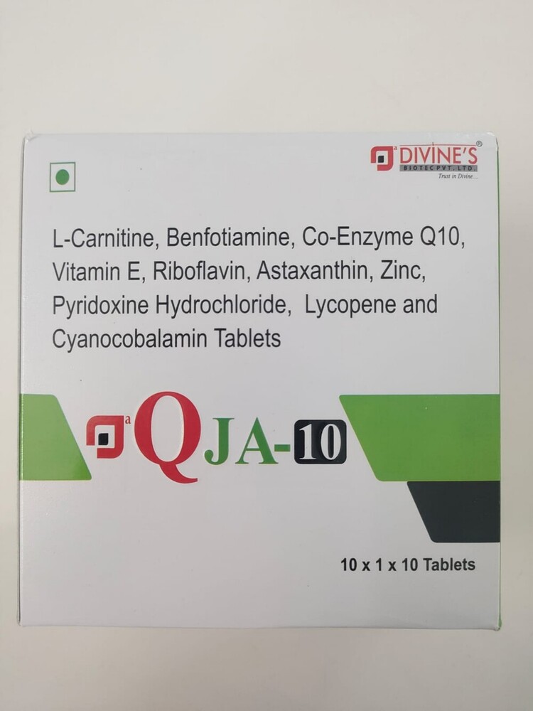 L-Carnitine, Benfotiamine, Co-Enzyme Q10, Vitamin E, Riboflavin, Astaxanthin, Zinc, Pyridoxine Hydrochloride, Lycopene and Cyanocobalamin Tablets