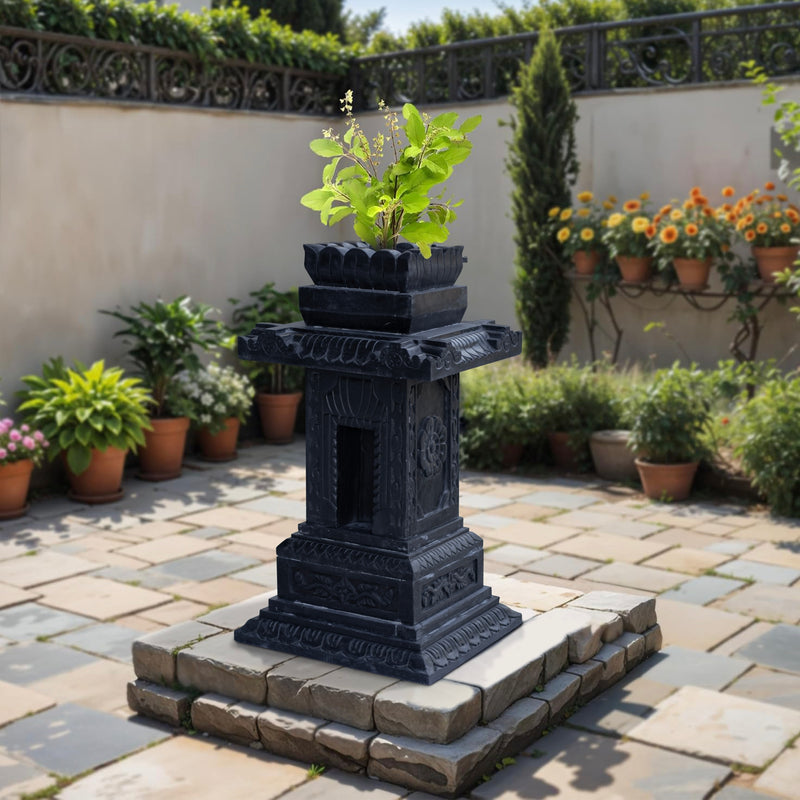 Marble tulshi pot