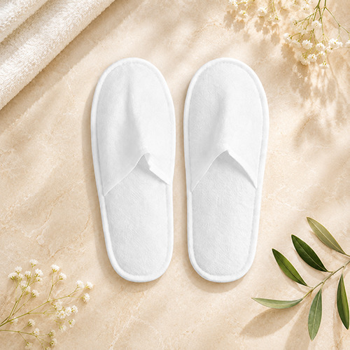 White Terry Slipper